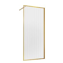 Душевая стенка Vincea Walk In 100 см, стекло рифленое, профиль брашированное золото, VSW-1HP100FLBG