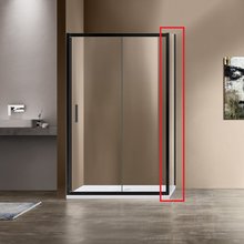 Душевая стенка Vincea 100 см, стекло прозрачное, профиль черный, VSG-1G100CLB