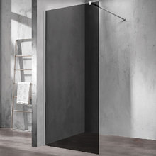 Душевая стенка Vincea Walk-In 80 см со свободным входом, стекло тонированное, профиль воронёная сталь, gunmetal, VSW-1H800CGGM