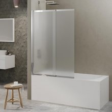 Душевая шторка на ванну Berges River S Slider 980, 065021, 98 см, стекло матовое, профиль хром