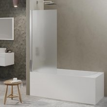 Душевая шторка на ванну Berges River S 900, 065020, 90 см, стекло матовое, профиль хром