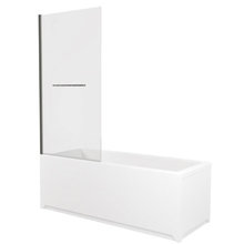 Шторка на ванну Allen Brau Priority, 3.31024.BA, 80 см, профиль серебро браш, стекло прозрачное