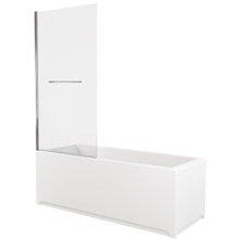 Шторка на ванну Allen Brau Priority, 3.31023.00, 80 см, профиль хром, стекло прозрачное