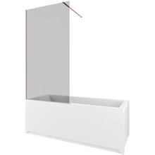 Шторка на ванну Allen Brau Infinity 3, 3.21066.60.T, 80 см, профиль медь браш, стекло тонированное