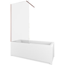 Шторка на ванну Allen Brau Infinity 3, 3.21065.60, 80 см, профиль медь браш, стекло прозрачное