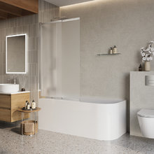 Шторка на ванну BelBagno LUCE-VF-11-90/145-P-Cr, 90 х 145 см, стекло матовое, профиль хром