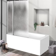 Шторка для ванны BelBagno Uno, 100 х 150 см, стекло шиншилла, профиль хром, UNO-V-11-100/150-CH-CR