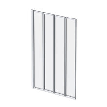 Шторка на борт ванны Am.Pm Like W80BS-100-140CT, 100х140 см, поворотно-складная, профиль хром, стекло прозрачное