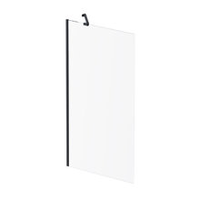 Душевая шторка на ванну Am.Pm Gem 80 х 140 см, неподвижная, профиль черный матовый, стекло прозрачное, W90BS-080-140BT