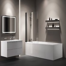 Шторка для ванны AM.PM Gem, W90BS-D080-140BT, цвет прозрачный