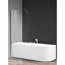 Шторка на ванну Aquame, 80 x 140 см, стекло прозрачное, цвет хром, AQM2851