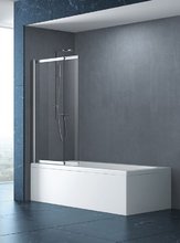 Шторка для ванны Cezares Slider, 80 х 150 см, стекло прозрачное, профиль хром, SLIDER-VF-11-80/150-C-Cr