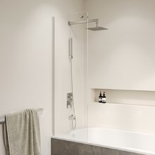 Шторка на ванну RGW SC-056, 40 x 150 см, стекло прозрачное, профиль хром, 351105640-11