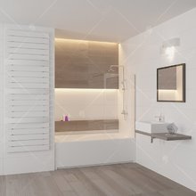 Душевая шторка на ванну RGW SC-52, 35115206-11, 60 х 150 см, профиль - хром