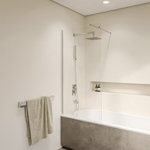 Шторка на ванну RGW Screens SC-050, 60 см стекло прозрачное, профиль хром, 351105006-11