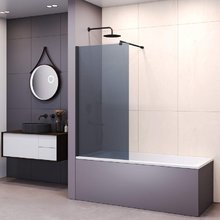 Шторка на ванну RGW Screens SC-050-B 900, 351105009-34, 90 см, стекло тонированное, профиль черный