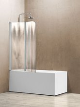 Душевая шторка на ванну Vincea VSB-12114CH-L/R, 114 x 140 см, складная, стекло шиншилла, хром