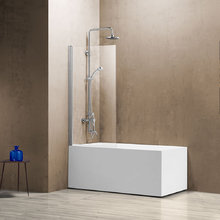 Душевая шторка на ванну Vincea VSB-11800CL 80 x 140 см, распашная, стекло прозрачное, хром