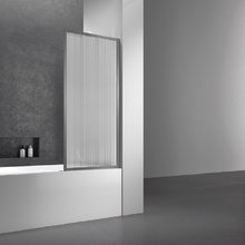 Шторка на ванну Vincea VSB-41700FLGM, 70 см, стекло рифленое, профиль вороненая сталь