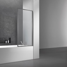 Шторка на ванну Vincea VSB-41700CLGM, 70 см, стекло прозрачное, профиль вороненая сталь