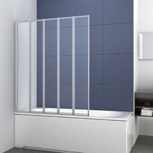 Шторка для ванны Vincea VSB 120 см, стекло прозрачное, профиль хром, VSB-32120CL