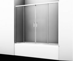 Душевая шторка на ванну WasserKraft 45S02-170, двустворчатая, 170 х 150 см