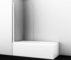 Стеклянная шторка на ванну WasserKraft Leine 35P01-80W, распашная, одностворчатая