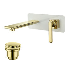 Смеситель Lemark Mista LM6426WG для раковины, белый/золото