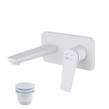 Смеситель для раковины Lemark Bronx LM3726MW, с донным клапаном, белый матовый