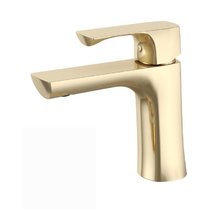 Смеситель для раковины Lemark Ursus LM7206BG, с донным клапаном, золото брашированное