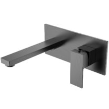 Смеситель Boheme Qubic для раковины, вороненая сталь, gunmetal, 475-GM