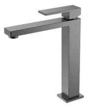 Смеситель Boheme Qubic для раковины, вороненая сталь, gunmetal, 472-GM