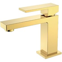 Смеситель для раковины Boheme Qubic 471-G, цвет Shinny Gold