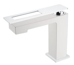 Смеситель Boheme Q для раковины, белый, хром, 141-WCR