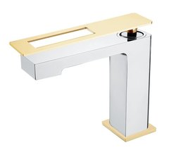 Смеситель Boheme Q для раковины, хром, золото, 141-CRG