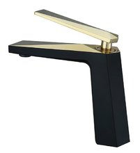 Смеситель Boheme Venturo 381-B для раковины, черный, золото