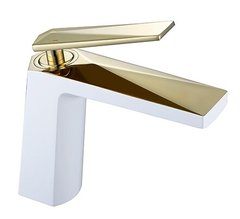 Смеситель Boheme Venturo 381-W для раковины, белый, золото