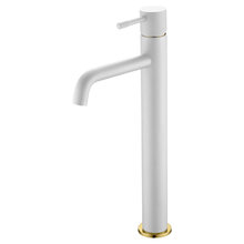 Смеситель Boheme Uno для раковины, высокий, белый/золото, 462-WG