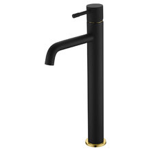 Смеситель Boheme Uno для раковины, высокий, черный/золото, 462-BG