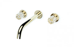 Смеситель Boheme Elegante 152-2-G-EL, для раковины, встраиваемый, золото