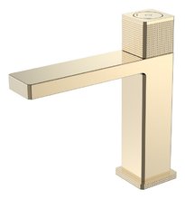 Смеситель для раковины Boheme Quad 159-G, золото глянцевое