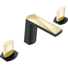 Смеситель для раковины Boheme Venturo 150-BG-ICE, ручка Ice, черный/золото