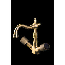 Смеситель Boheme Royal Crystal для раковины, цвет бронза, черные кристаллы, 312-Royal/CRST Black