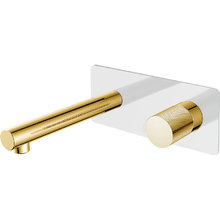 Смеситель Boheme Stick 125-WG.2 для раковины, White touch gold