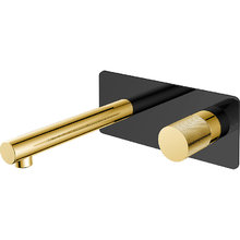 Смеситель Boheme Stick 125-BG.2 для раковины, Black touch gold