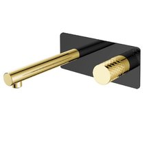 Смеситель Boheme Stick 125-BG для раковины, Black diamond gold