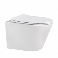 Подвесной унитаз Abber Bequem AC1102MW безободковый, крышка-сиденье микролифт, белый матовый