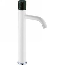 Смеситель Boheme Stick 122-W-MR-BLACK для раковины, White Mramor Black