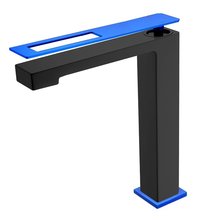 Смеситель Boheme Q для раковины, черный, синий, 142-BUW