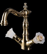 Смеситель Boheme Camelia 292-Camelia для раковины, золото